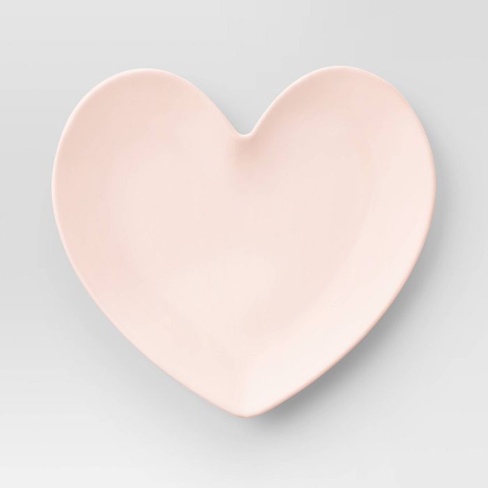 11" x 10" Melamine Heart Plate Pink - Opalhouse™ | Target