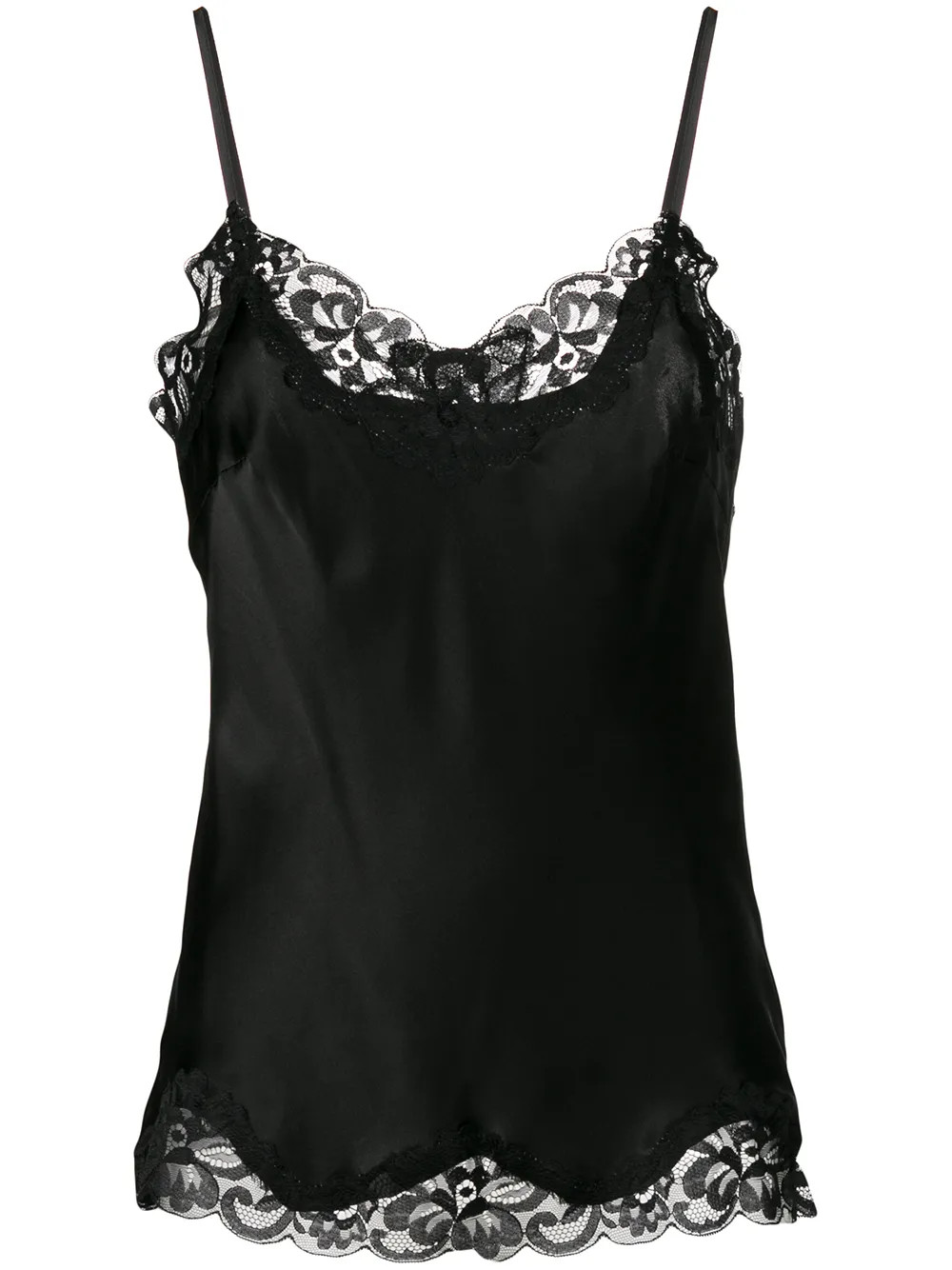 Gold Hawk Lace Trim Cami Top | Black | FARFETCH UK | Farfetch Global