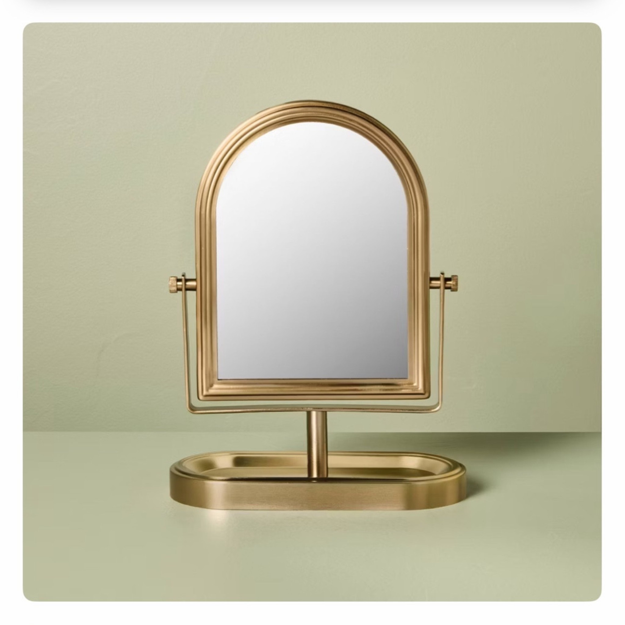 Great mirror/tray combo for a vanity or bedside table 

#LTKFindsUnder50 #LTKSeasonal #LTKHome