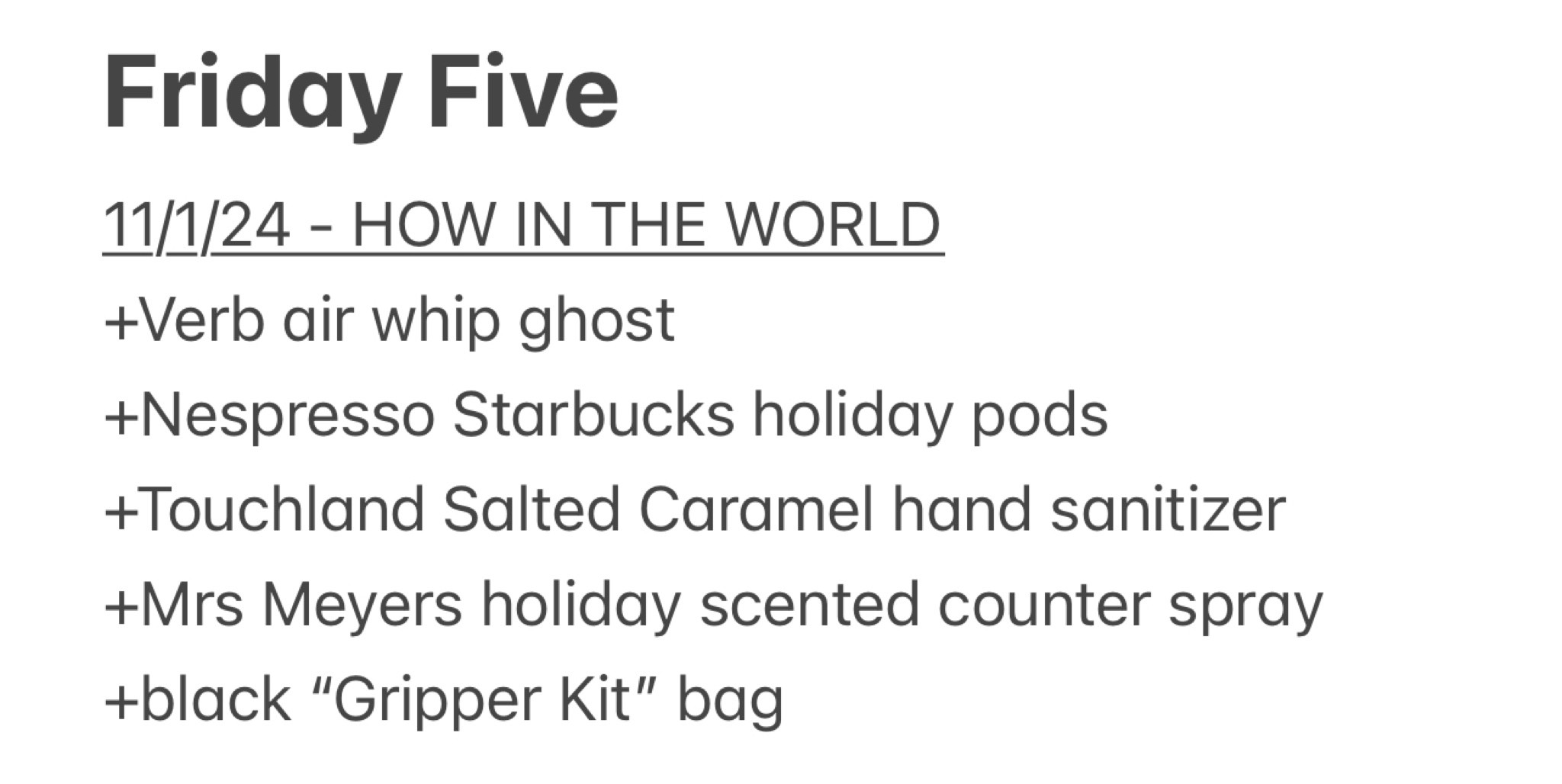 Friday Five: how in the world is it already November!???!

#LTKHoliday #LTKStyleTip #LTKFindsUnder50