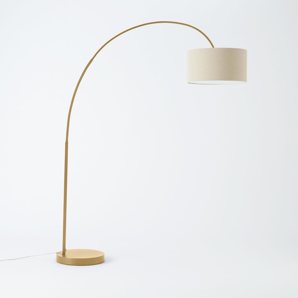 Overarching Linen Shade Floor Lamp | West Elm (US)