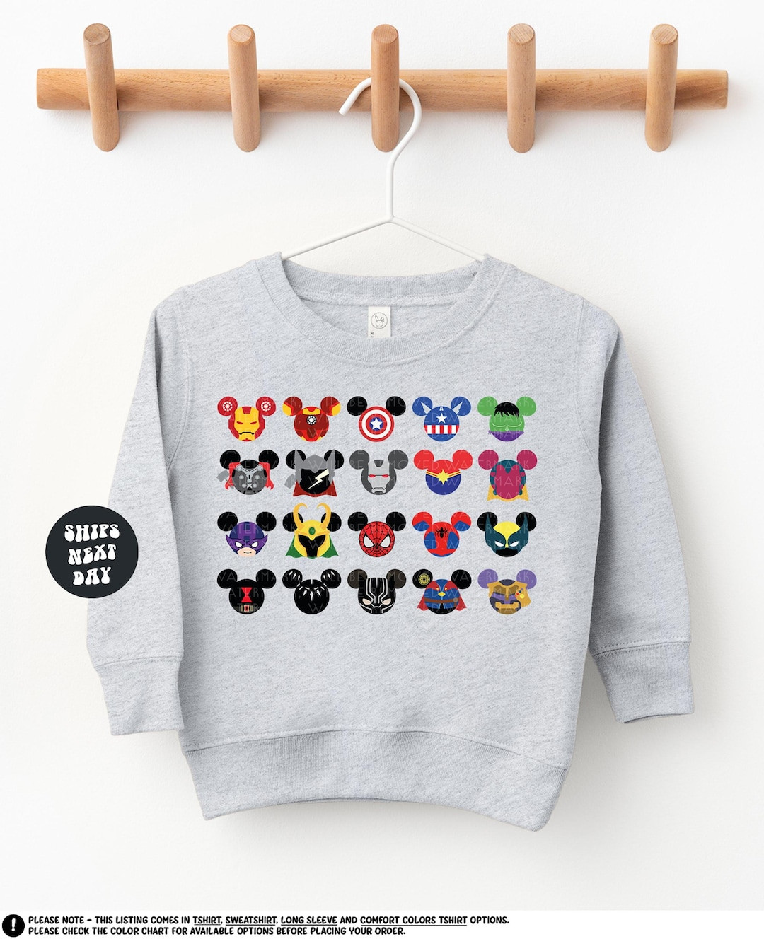 Disney Marvel Superhero Sweatshirt Avengers Mouse Ears Shirt Boys Marvel Group Sweatshirts Disney... | Etsy (US)