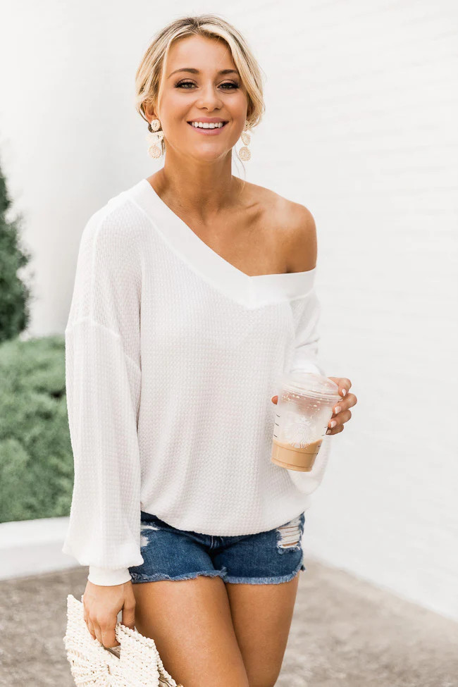 Brand New Day Ivory Pullover | The Pink Lily Boutique