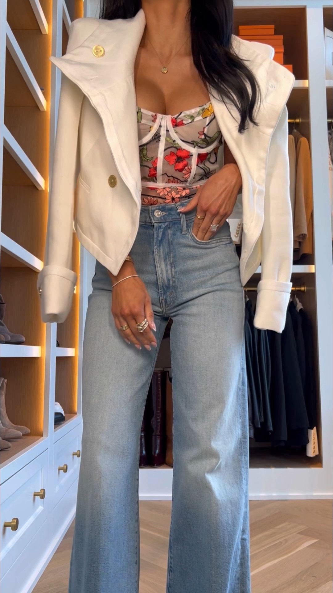 Spring date night outfit that makes you feel instantly confident. This floral mesh bodysuit from @Anthropologie is so feminine and special, and I love pairing it with my most flattering Mother jeans for that perfect balance of romantic and effortless. It’s one of those combinations that feels elevated but still easy to wear.

Anthropologie bodysuit - size XS
Mother jeans - wearing a 23 runs TTS

miamiamine spring date night outfit Anthropologie mesh bodysuit Mother jeans flattering denim outfit feminine evening style chic spring outfit idea elevated casual date night look



#LTKootd #LTKPetite #LTKSeasonal