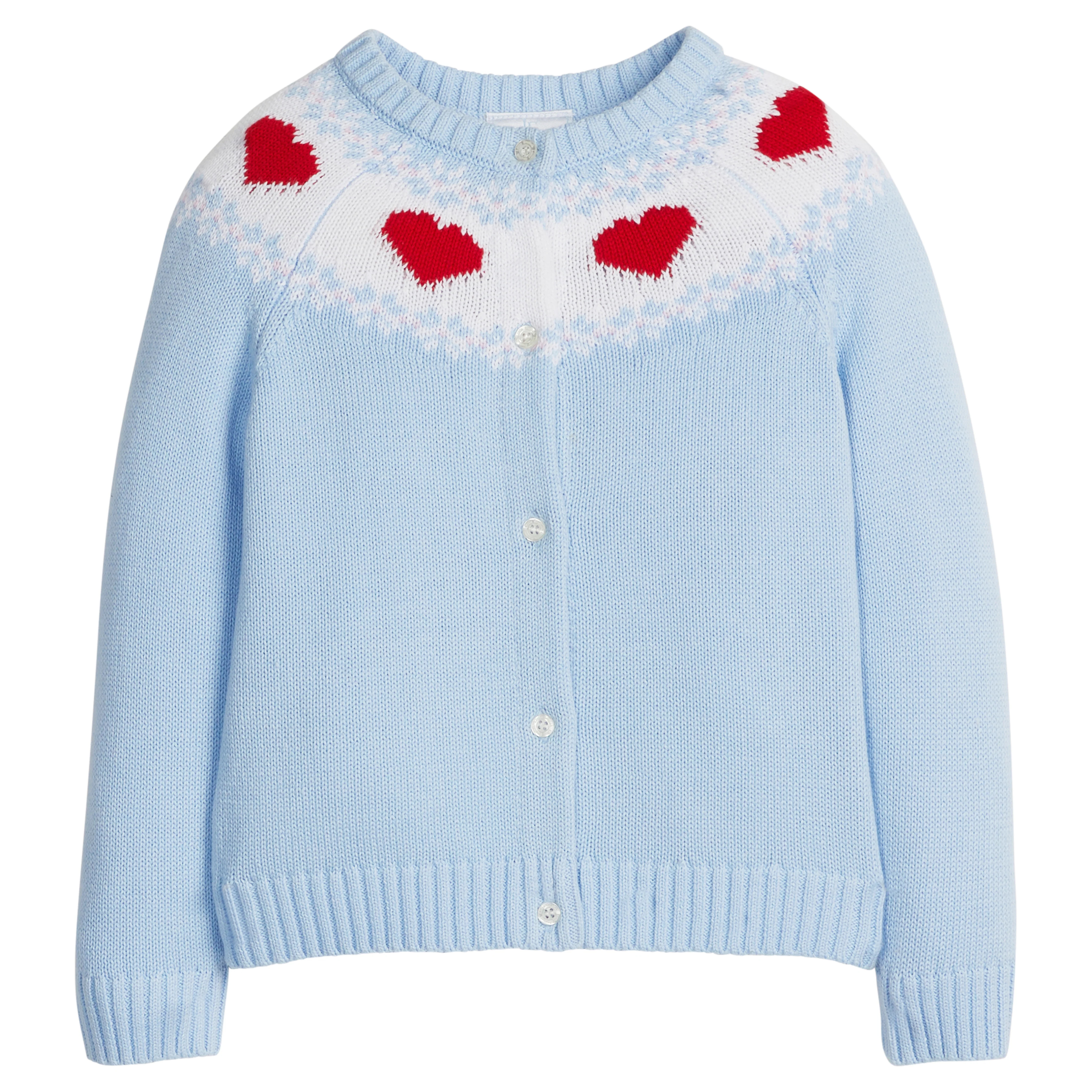 Little English Heart Fair Isle Cardigan | JoJo Mommy