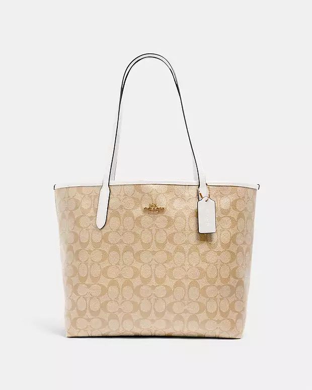 City Tote Bag In Signature Canvas | Coach Outlet