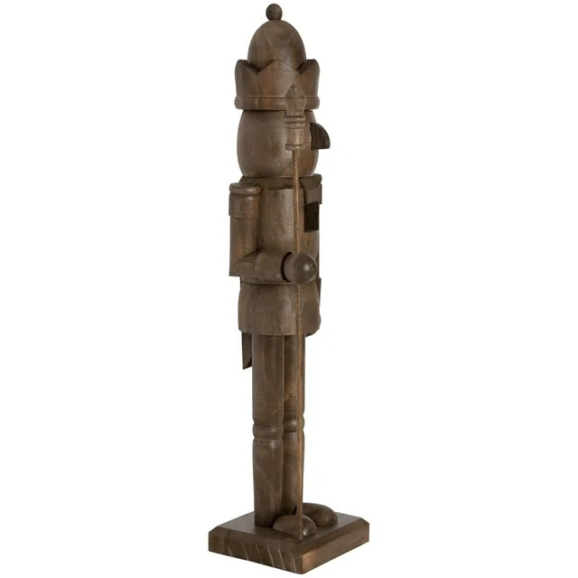One Brown Pine Wood Nutcracker Decoration, 15", by Holiday Time | Walmart (US)