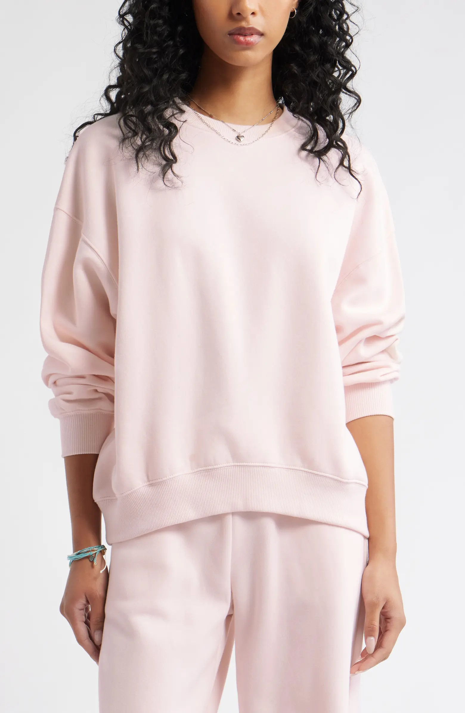 Relaxed Cotton Blend Sweatshirt | Nordstrom