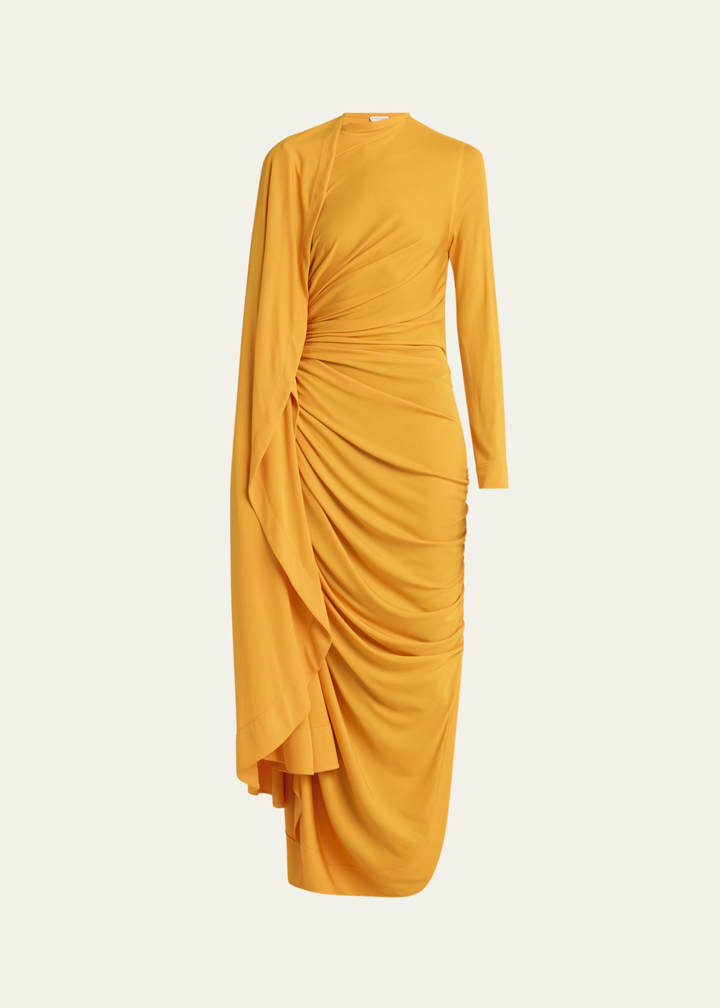 Bottega Veneta Draped Matte Viscose Jersey Cape Maxi Dress | Bergdorf Goodman