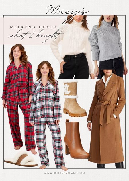 Black Friday deals cyber Monday deals macys - Christmas pajamas - long wool coat - winter boots - cable knit sweaters 

#LTKHoliday #LTKCyberWeek #LTKGiftGuide