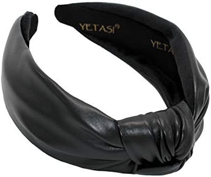 Black Leather Headbands for Women Go with Everything. Black Knot Headband Made for any Occasion. ... | Amazon (US)