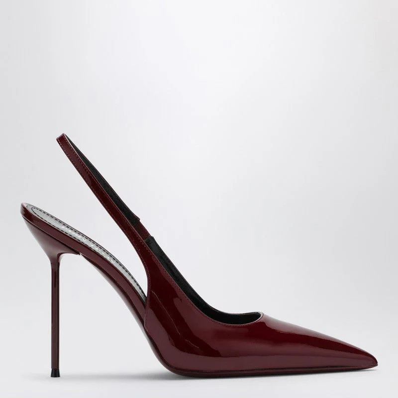 Paris Texas Women's Slingback Lidia Rouge Noir In Patent Leather Pumps in Red | Size 36 | PX913XVN01 | LOZURI