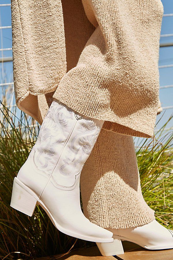Dagget Western Boots by Jeffrey Campbell at Free People, White Combo, US 8 | Free People (Global - UK&FR Excluded)