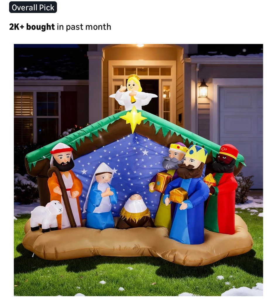 The weekend deals continue! Blow up outdoor nativity scene for under $100! 🤍🙏🏼🎄

#LTKHome #LTKCyberWeek #LTKHoliday