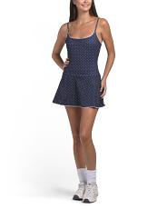 Drop Waist Lace Trim Polka Dot Mini Dress | TJ Maxx