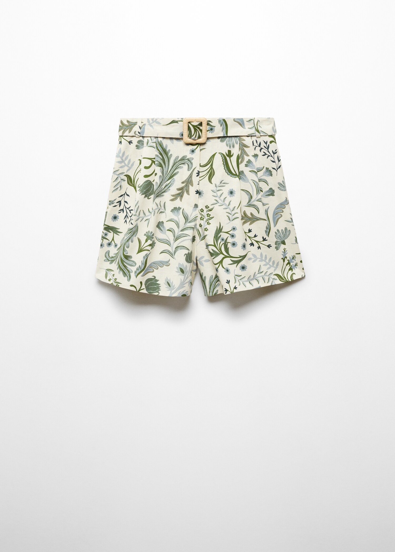 Printed shorts with belt - Women | MANGO USA | Mango (US/MX/AU)