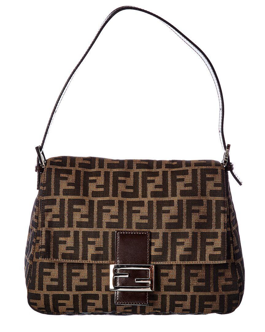 FENDI Brown Zucca-Print Canvas Mama Forever | Gilt