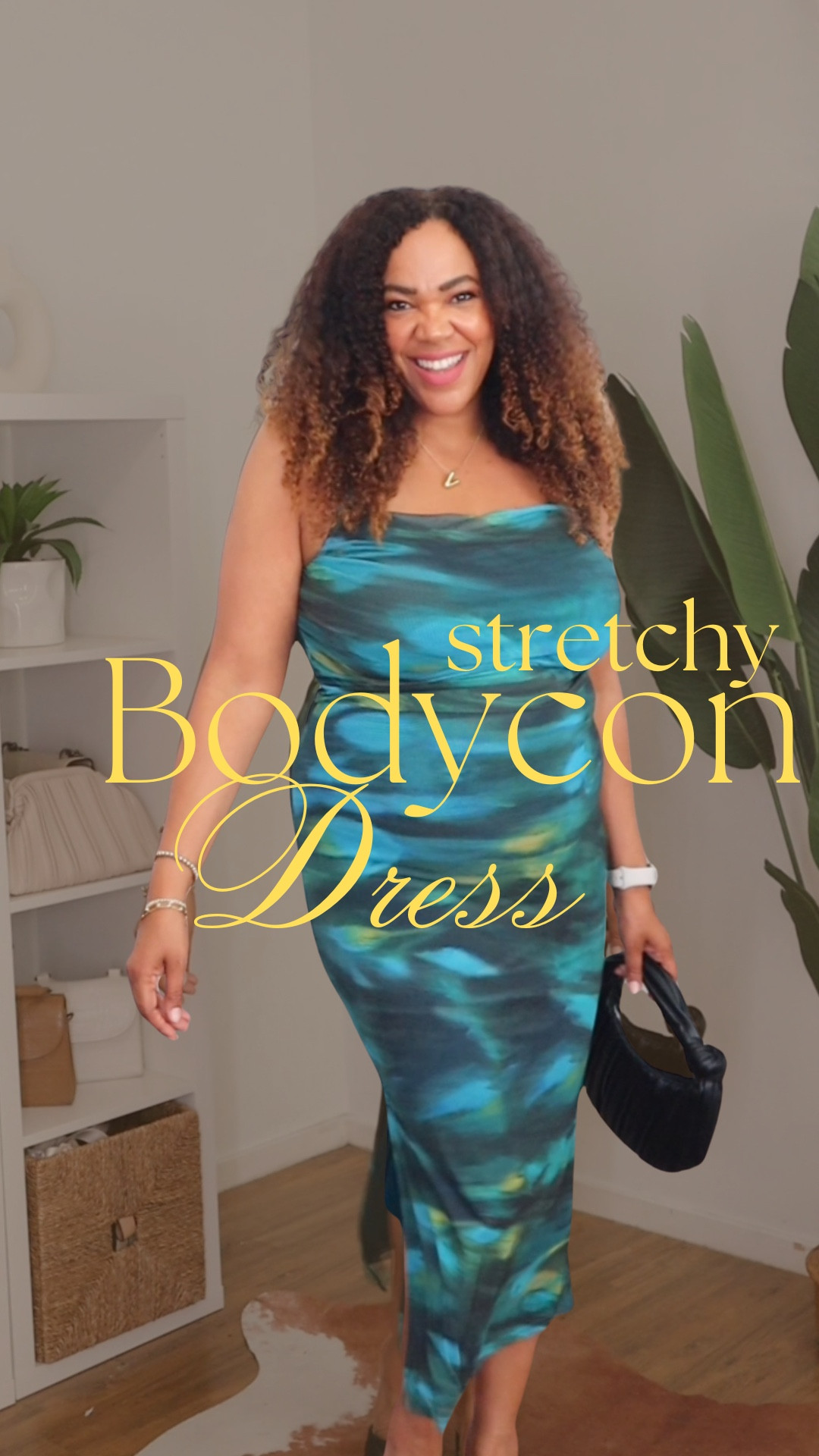 Bodycon but with stretch. This one is super stretchy and has adjustable straps. Comes in a bunch of colors. Wearing a large. 🫶🏾

#LTKOver40 #LTKMidsize #LTKParties