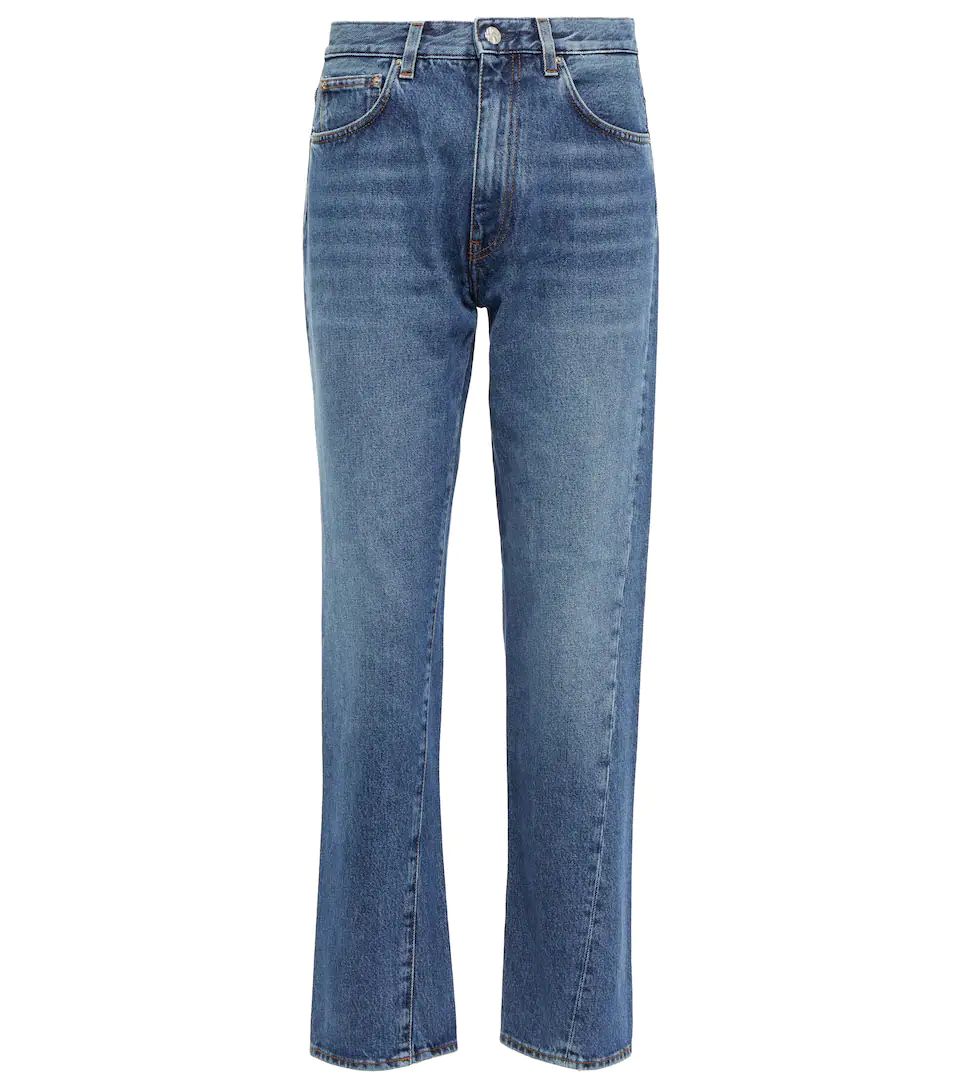 Mid-rise twisted-seam straight jeans | Mytheresa (US/CA)