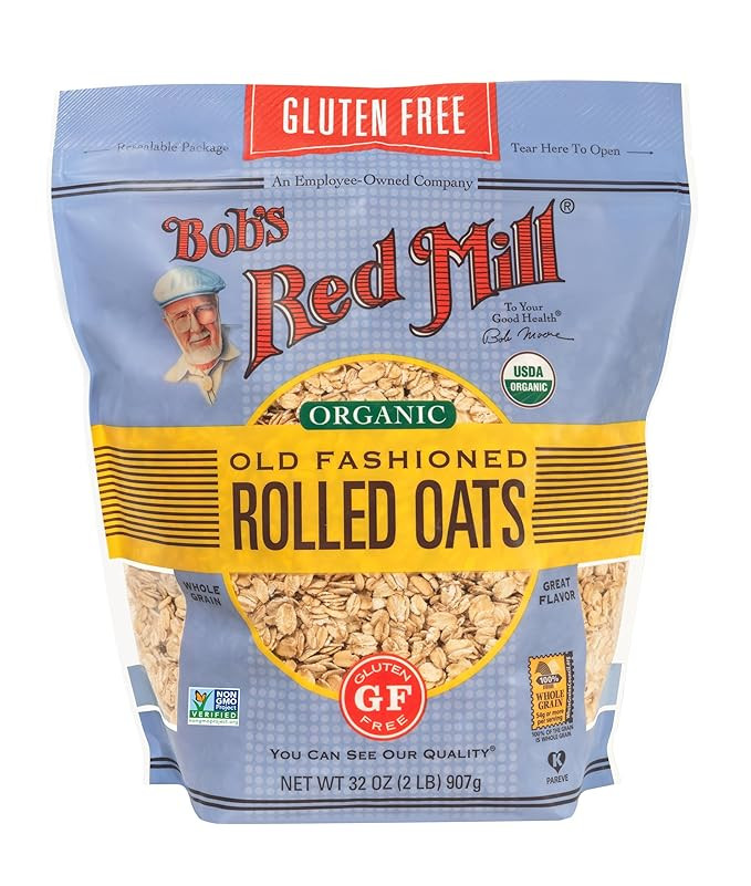 Bob's Red Mill Gluten Free Organic Old Fashioned Rolled Oats, 32oz (Pack of 1) - Non GMO, Whole G... | Amazon (US)