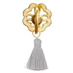 Floral Brass Tassel Drawer Pull - Choose your tassel color | Lo Home by Lauren Haskell Designs