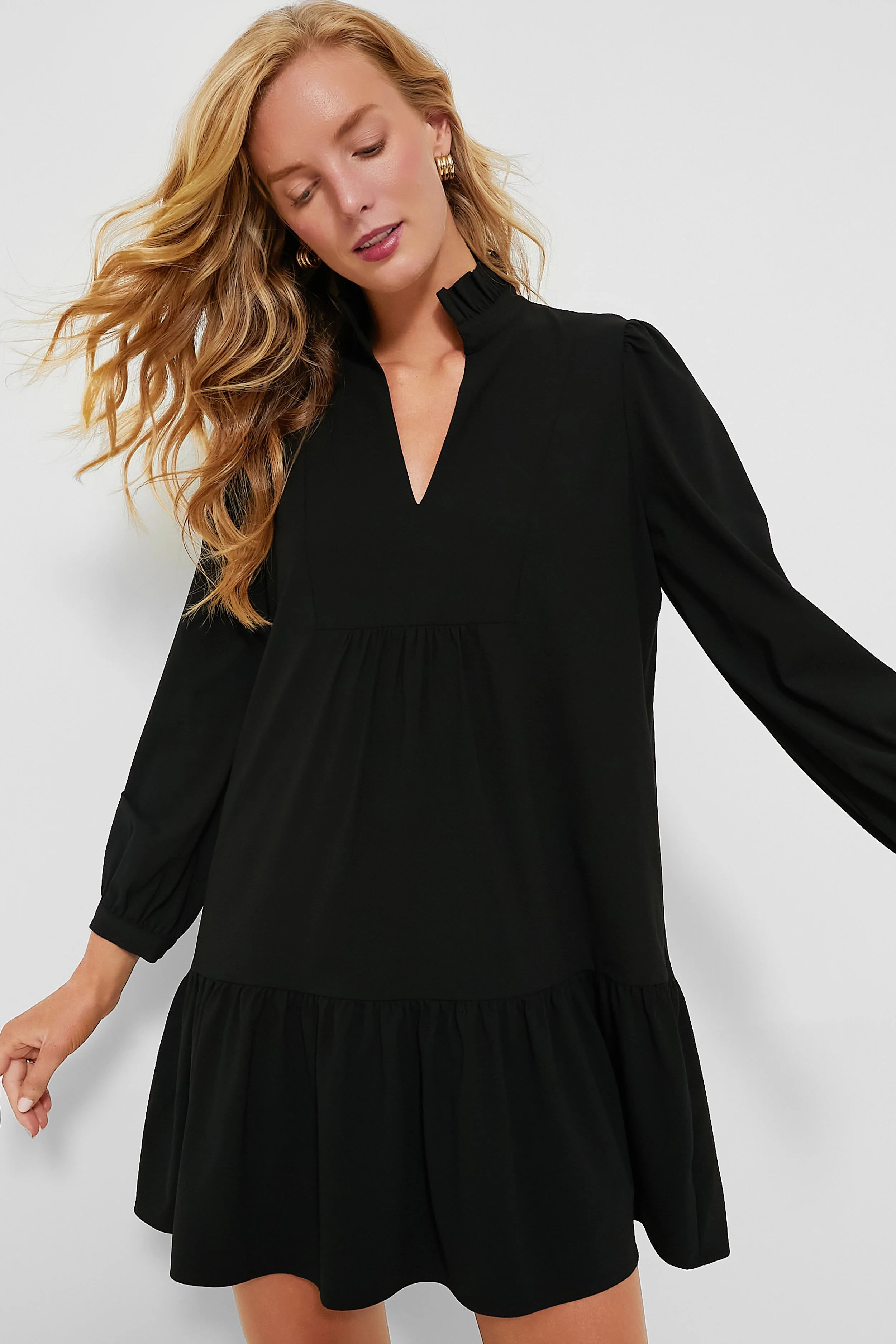 Black Crepe Palmerston Dress | Tuckernuck (US)