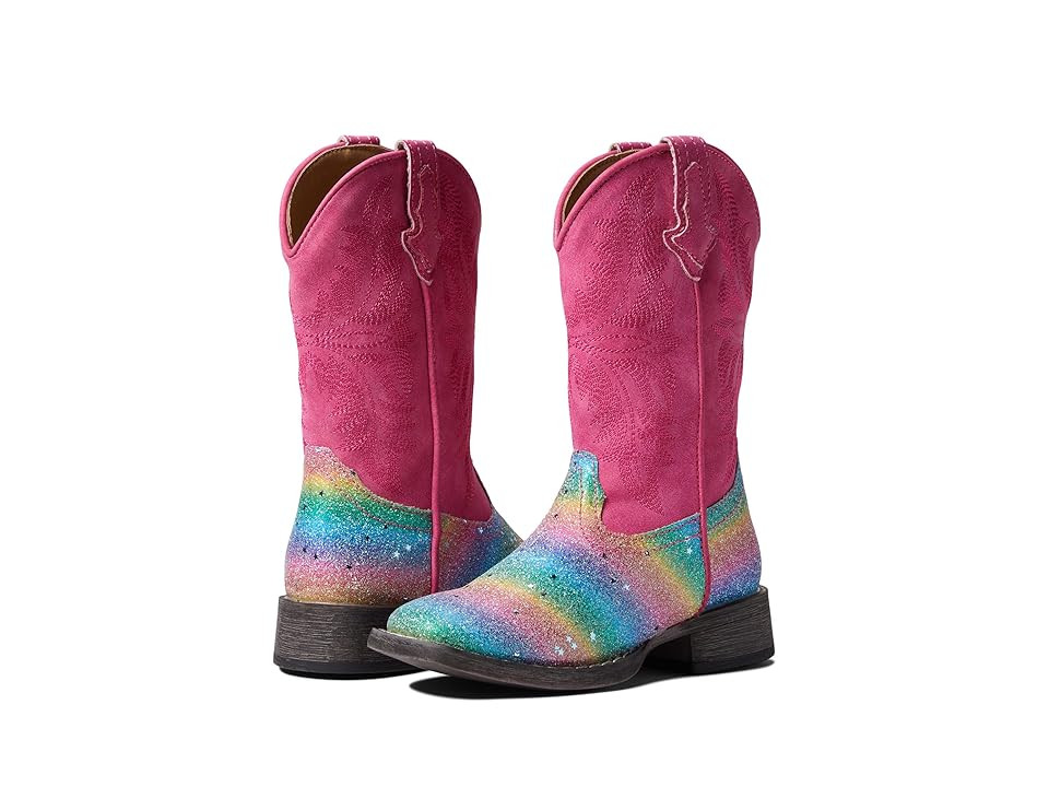 Roper Kids Glitter Rainbow (Toddler/Little Kid) Girl Cowboy Boots Pink : 3 Little Kid M, Manmade | Zappos
