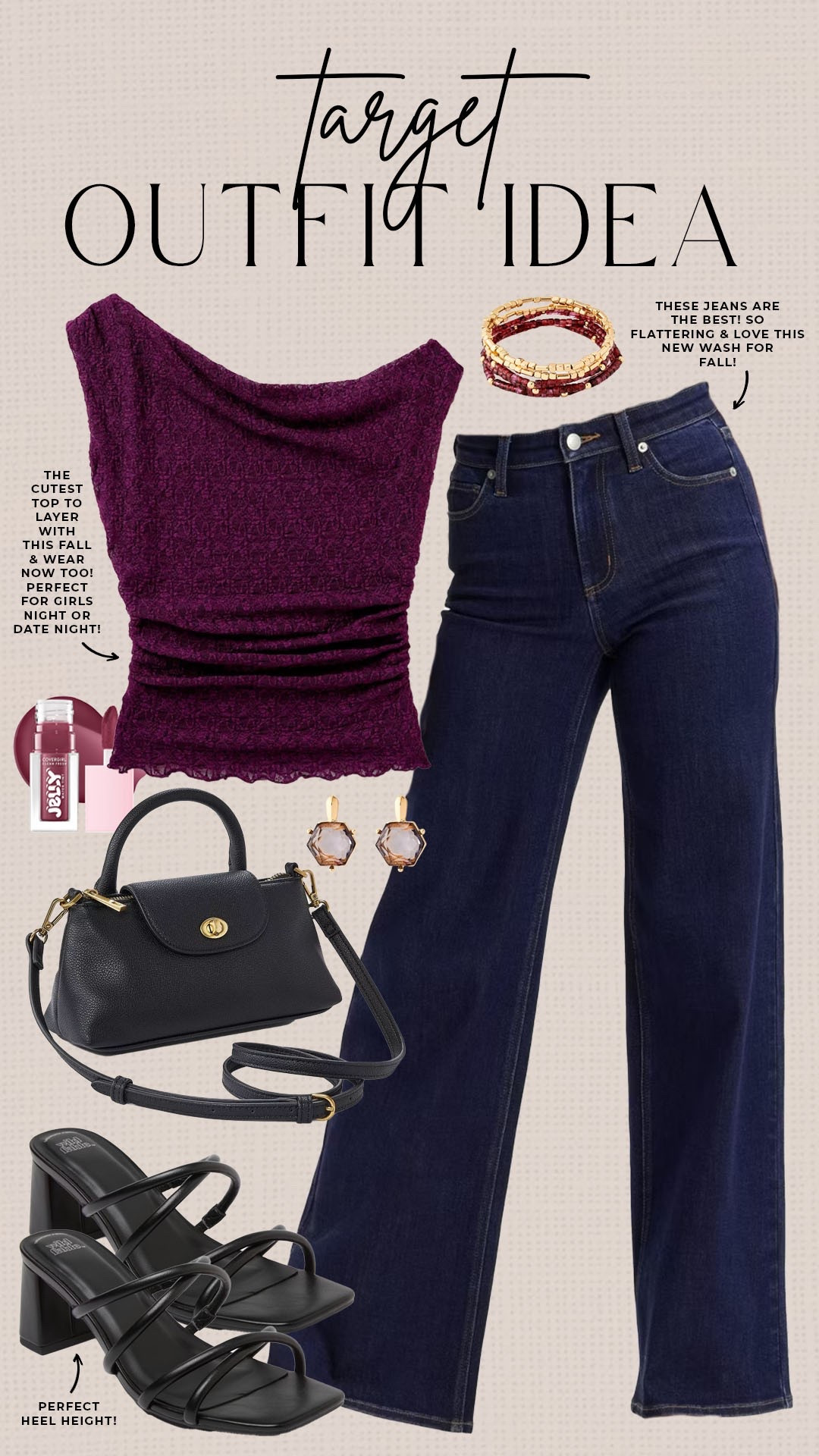 Trendy outfit from Target! Perfect for date night! 

#targetfinds

Target finds. Target fashion. Target date night outfit. Target denim.

#LTKootd #LTKSeasonal #LTKgrwm