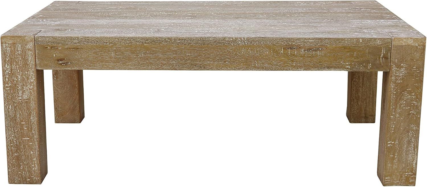 Balvan 48-inch Rectangular Distressed Mango Hardwood Coffee Table | Amazon (US)
