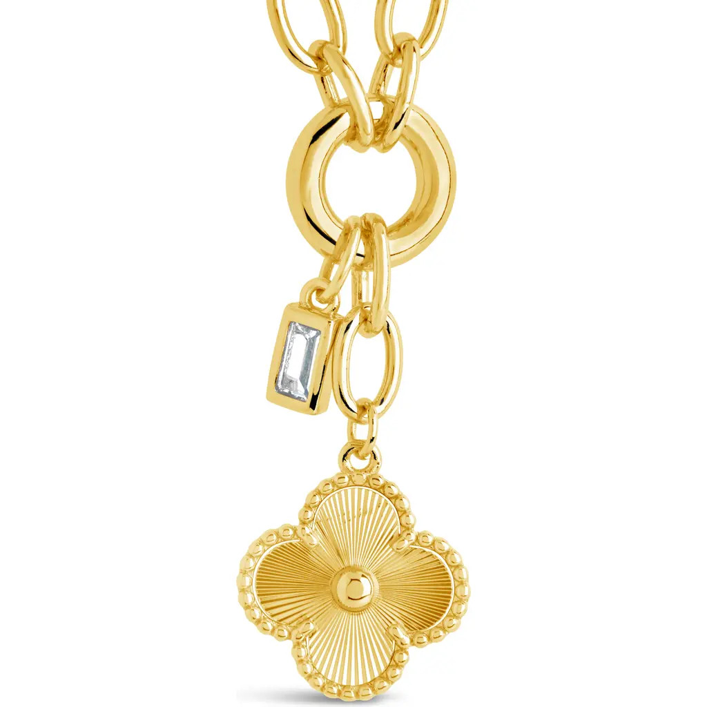 Sterling Forever Tilda Clover Charm Necklace in Gold at Nordstrom | Nordstrom