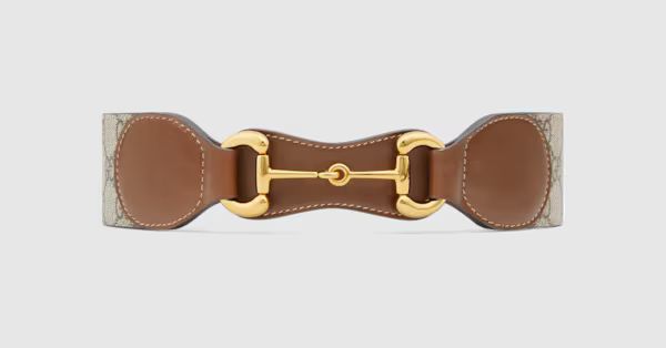 Belt with leather and Horsebit | Gucci (US)