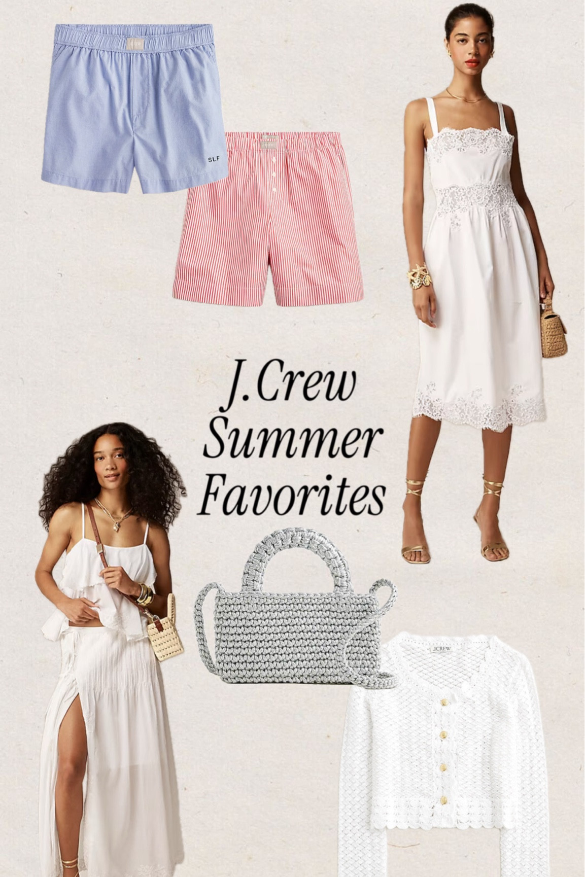 What I love from J.Crew summer!

Sizing—
Boxer shorts - medium
White dress - small
White skirt - 10
White tank - small
White cardigan - smalll

#LTKFindsUnder100 #LTKSaleAlert #LTKFindsUnder50