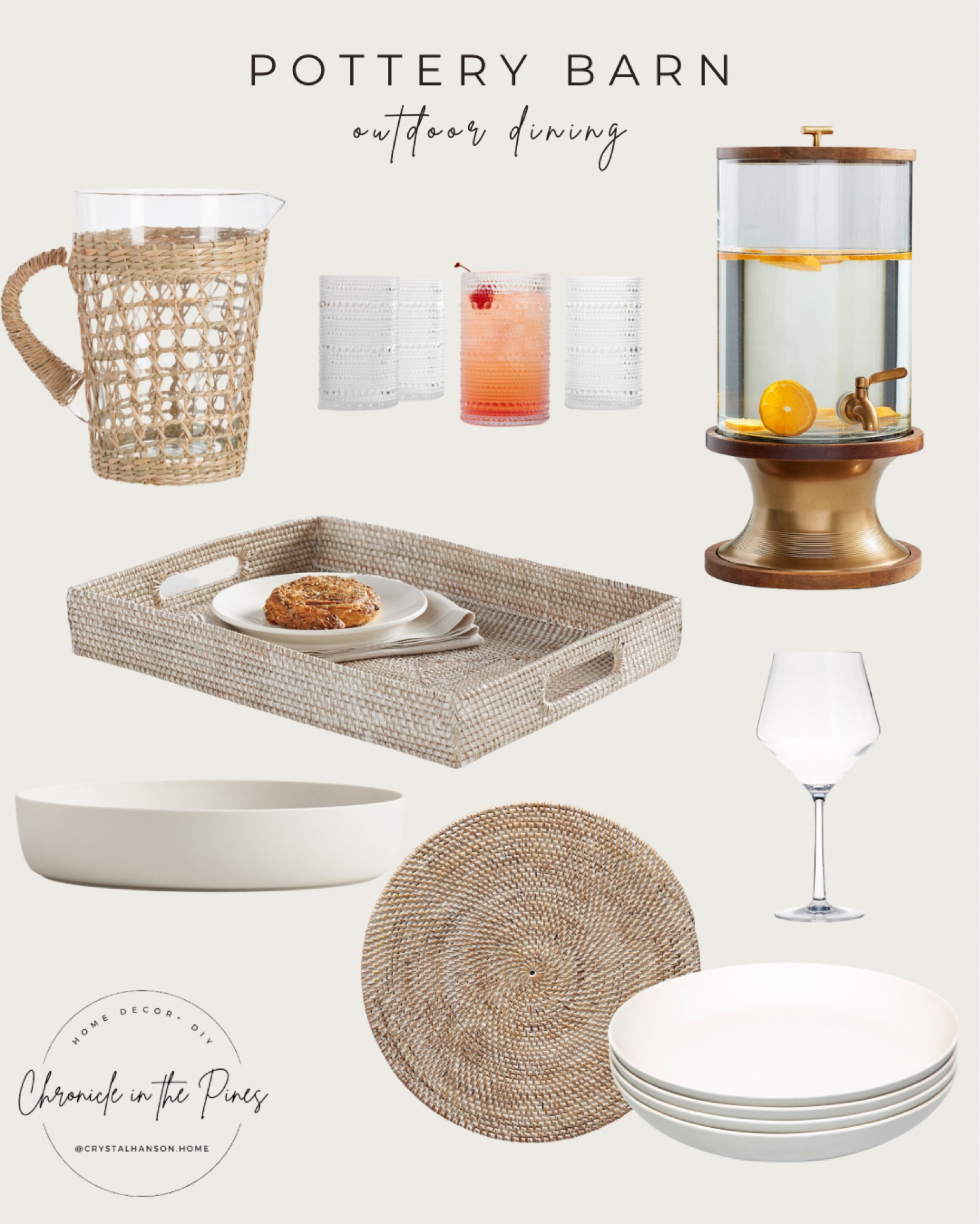 Outdoor dining with items from pottery barn  

#LTKhome #LTKunder50 #LTKSeasonal