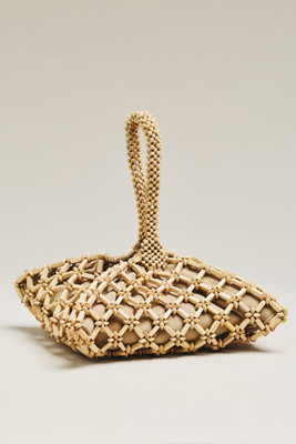 Aranaz Fortuna Wood Beaded Hand Bag | Anthropologie (US)