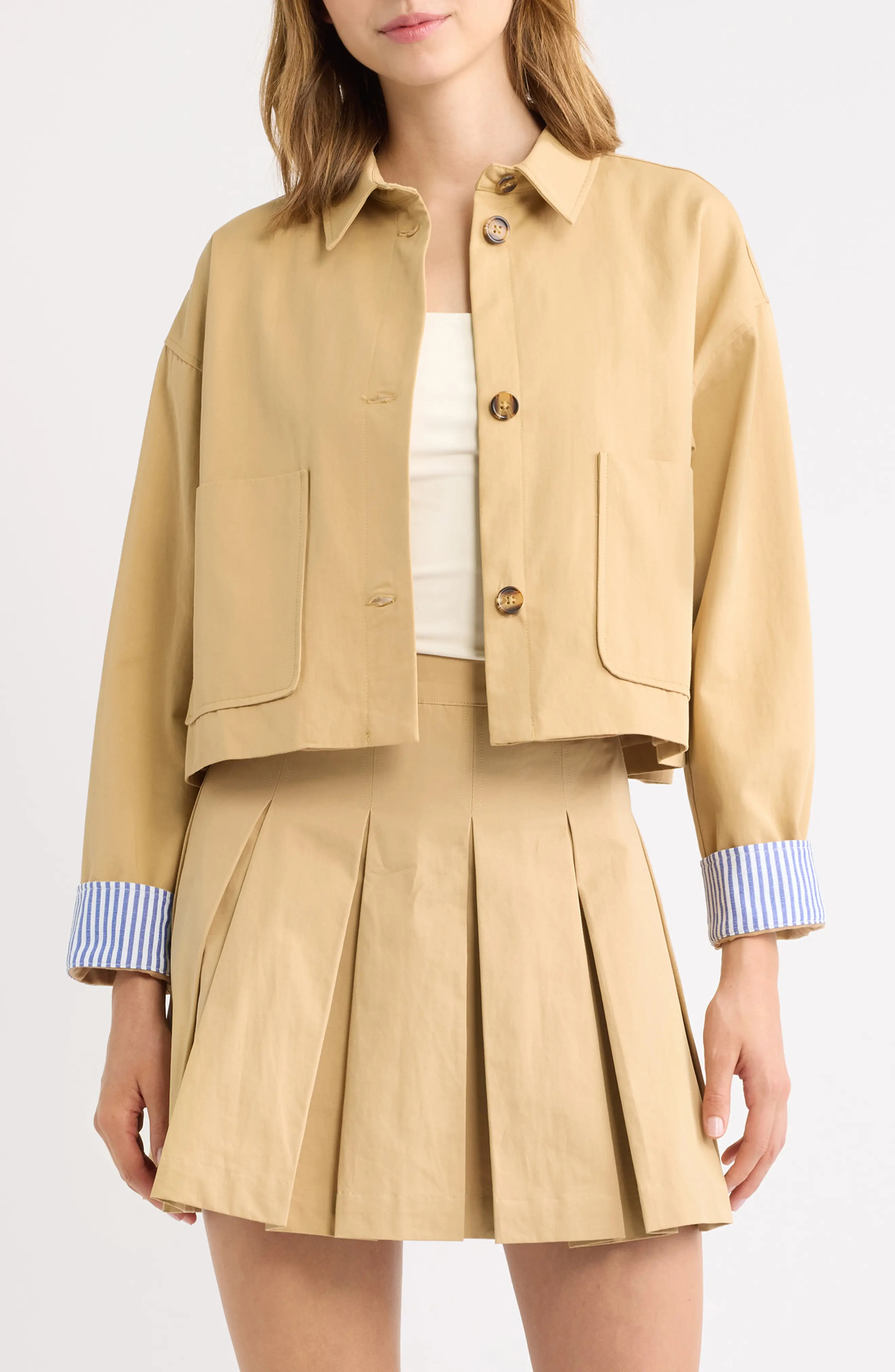 Petal & Pup Mattie Crop Trucker Jacket (Women) | Nordstrom | Nordstrom