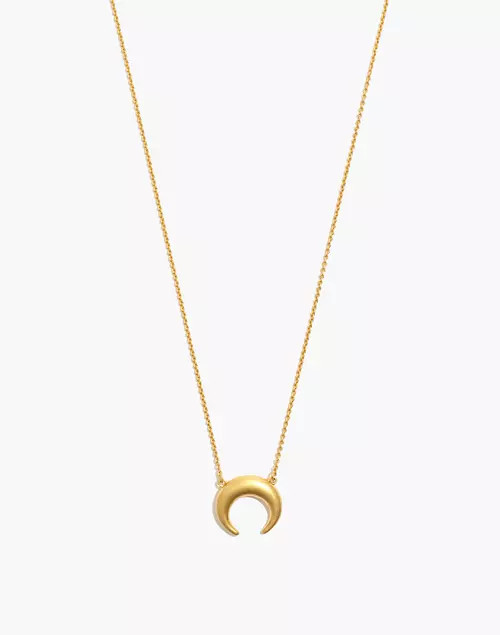 Chunky Crescent Moon Necklace | Madewell