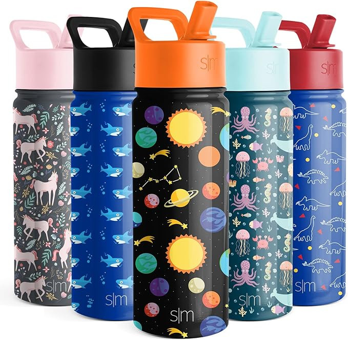 Simple Modern Kids Water Bottle with Straw Lid | Insulated Stainless Steel Reusable Tumbler for T... | Amazon (US)