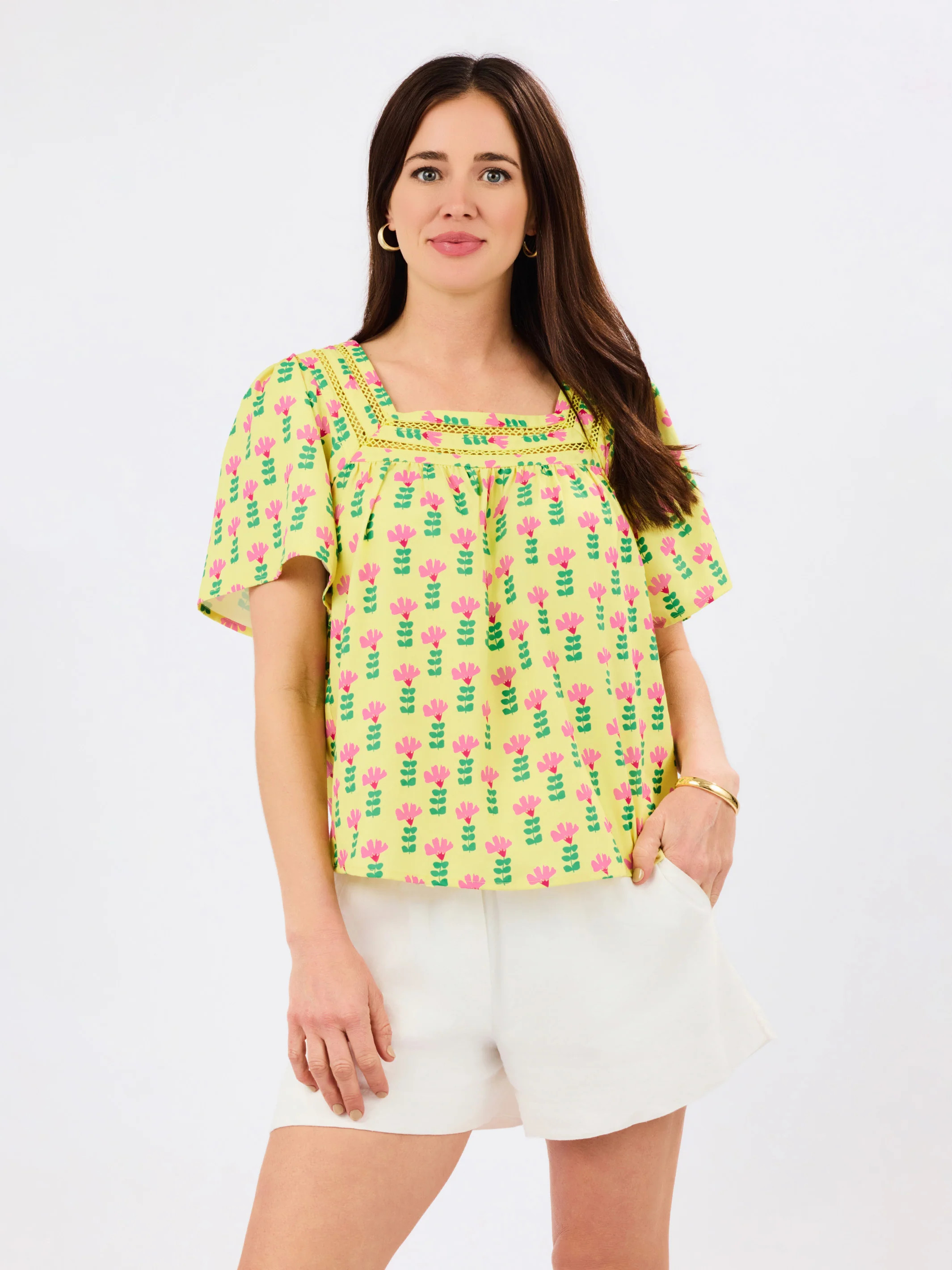 Heidi Top | Lovely Lane Yellow | Mary Square