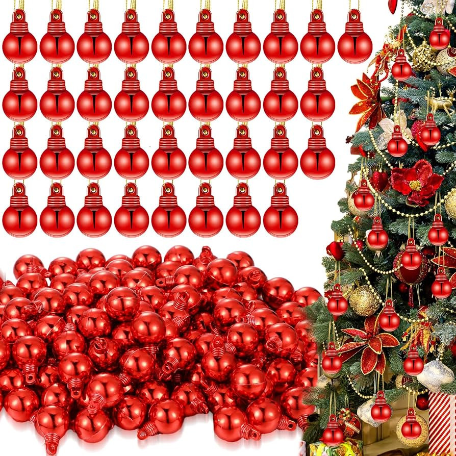 Poen 200 Pieces Mini Christmas Ball Ornaments Xmas Tree Balls Colorful Miniature Tree Ornaments P... | Amazon (US)