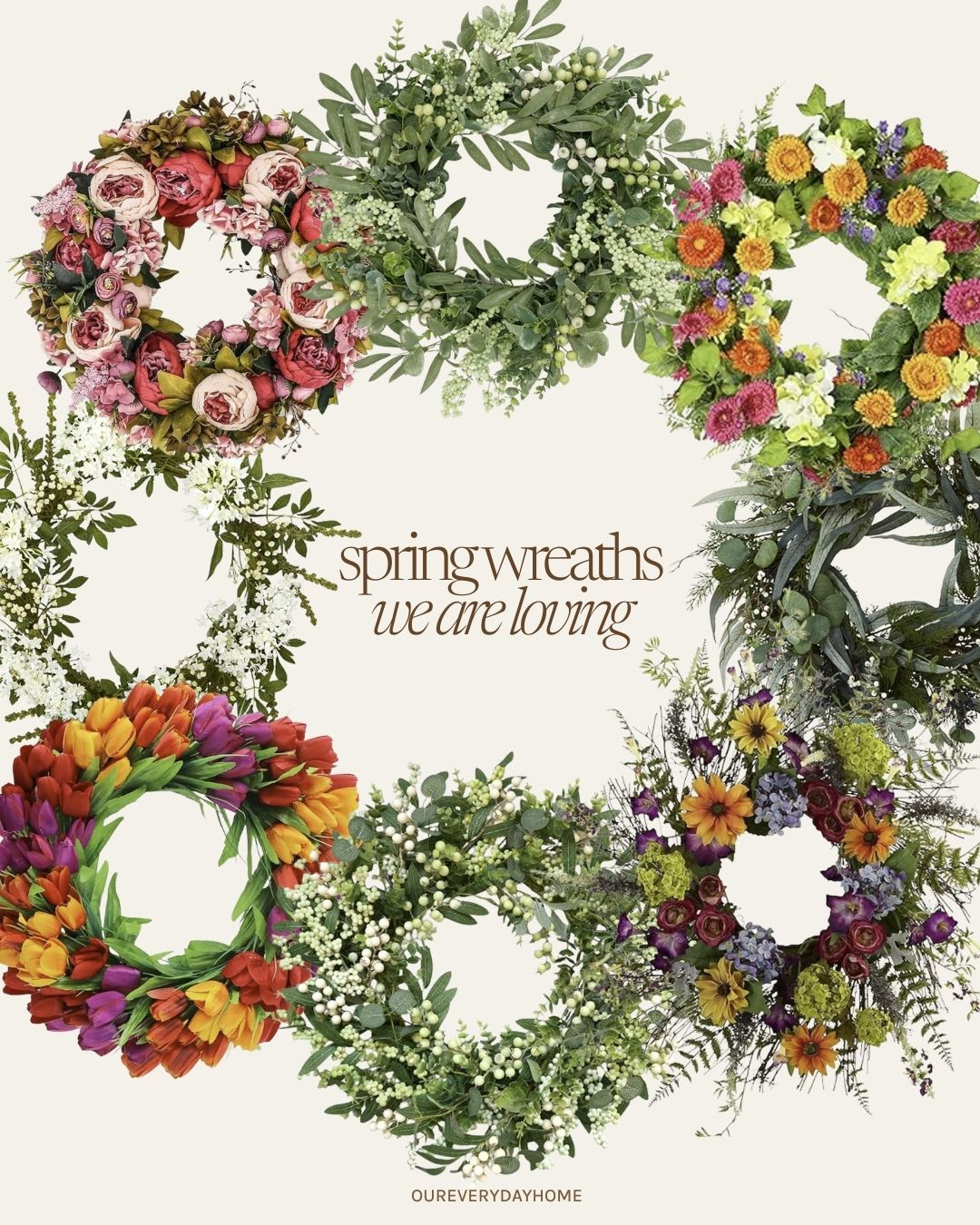 It's time to decorate your door for spring! Here are some of our favorite spring wreaths.  

 #LTKHome #LTKSaleAlert