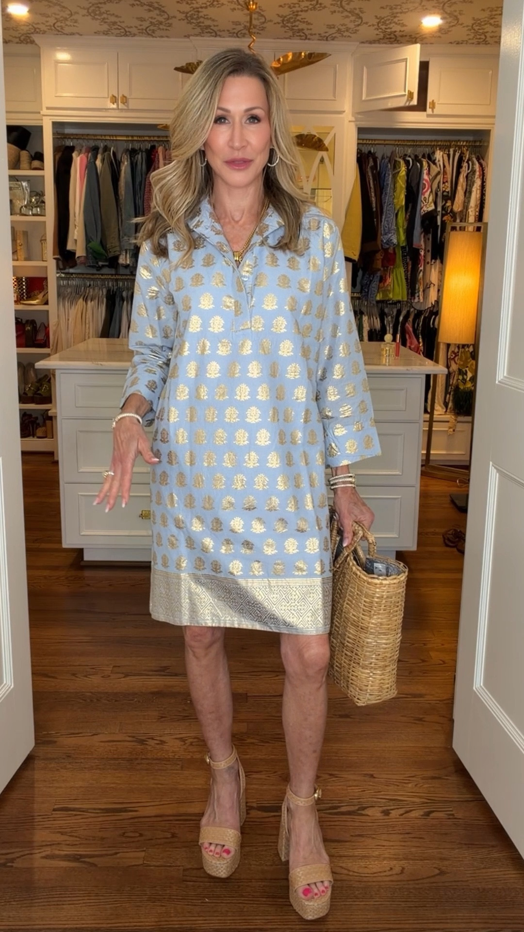 Gorgeous dress from Jude Connally!  This dress would be perfect for Mother’s Day, a daytime wedding, luncheon or a graduation!  Also great for wearing out to dinner!  I styled it more casually either platform raffia sandals and a bag from Veronica Beard along with a gold necklace!


#LTKSeasonal #LTKOver40 #LTKMothersDay