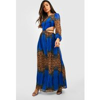 Womens Leopard Ombre Cut Out Maxi Dress - Brown - 4 | boohoo (US & Canada)