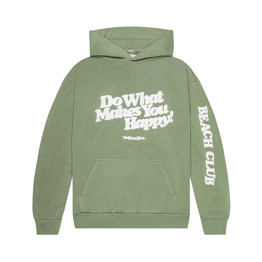 Happy Hoodie Large / Sage Green | The Beach Club Shop