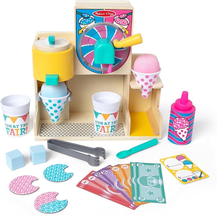Melissa & Doug Fun at The Fair! Wooden Snow-Cone and Slushie Play Food Set - FSC Certified | Amazon (US)