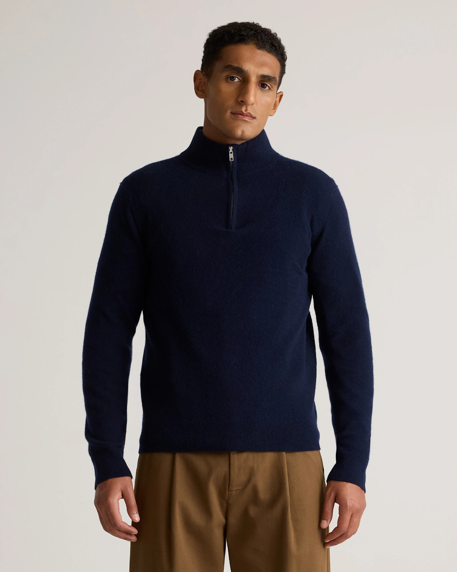 Mongolian Cashmere Quarter Zip Sweater | Quince