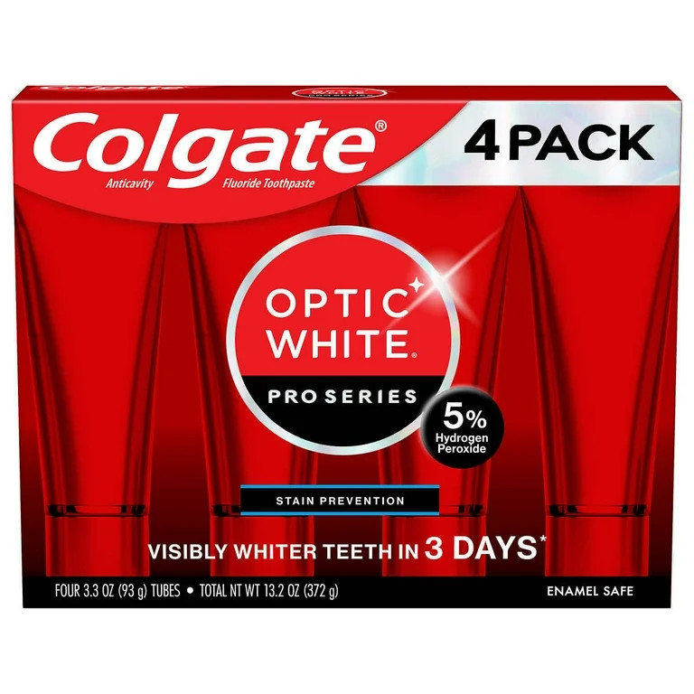 Colgate Optic White Pro Series Whitening Toothpaste 3.3 Ounce (Pack of 4) | Walmart (US)