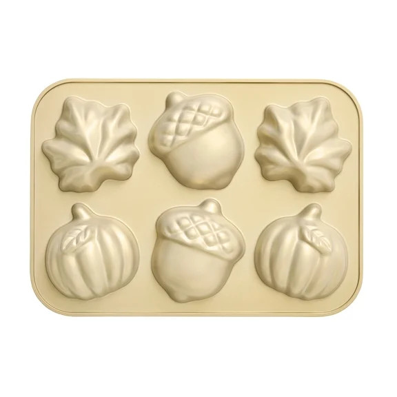 Better Homes & Gardens 12" x 8" Nonstick Aluminum Cake Pan with 6 Fall-Shaped Cake Molds | Walmart (US)