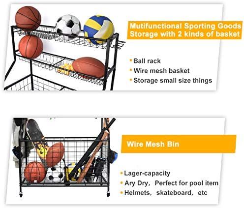 Kinghouse Garage Sports Equipment Organizer, Ball Storage Rack, Garage Ball Storage, Sports Gear ... | Amazon (US)