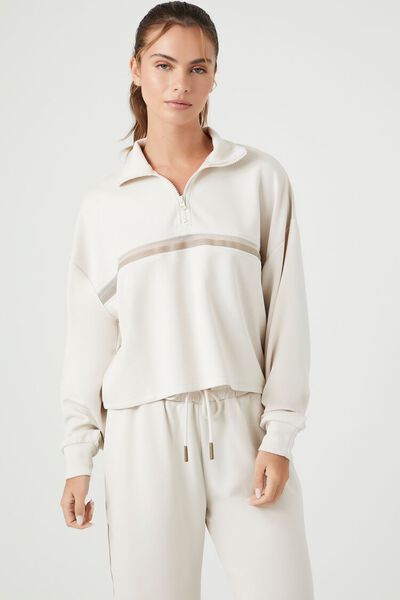 Active Striped Half-Zip Pullover | Forever 21
