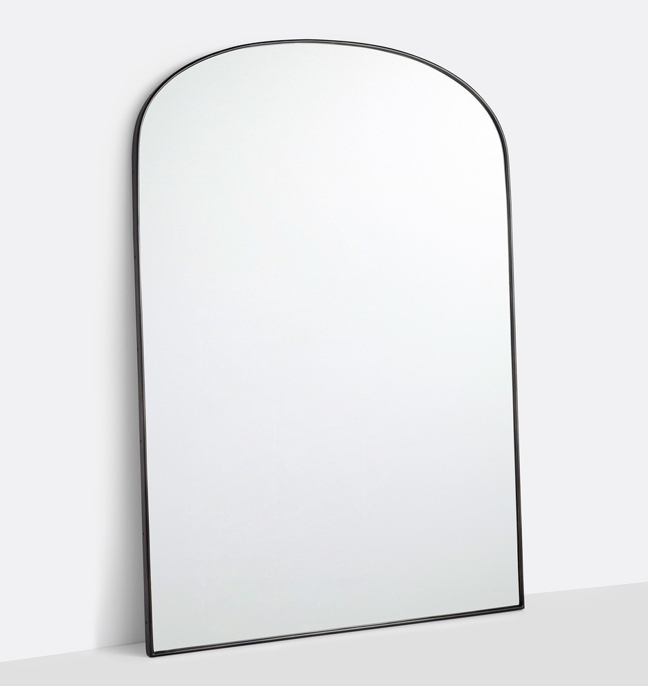 Arched Metal Framed Floor Mirror | Rejuvenation